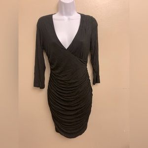 H&M touched faux wrap cocktail dress with 3/4 length sleeves sz. S